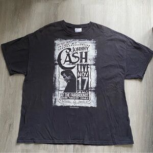 Johnny Cash Shirt 2XL XXL Black 2009 Best Show On Earth Live Y2K